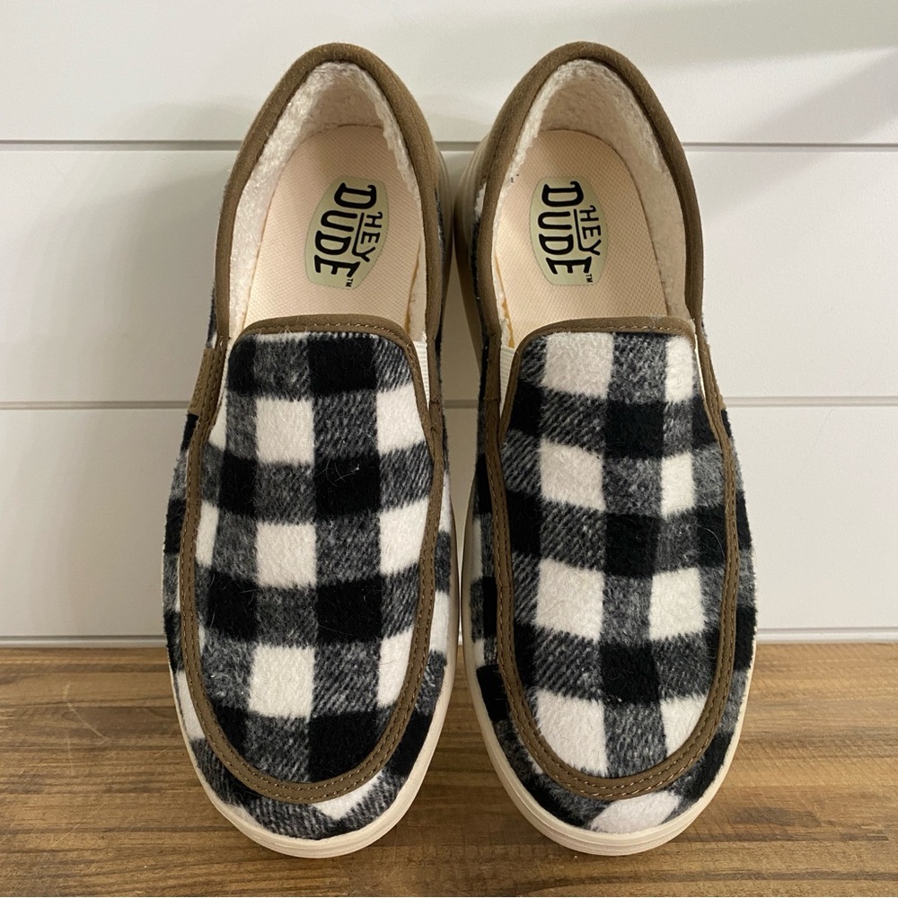 Buffalo Plaid Hey Dude